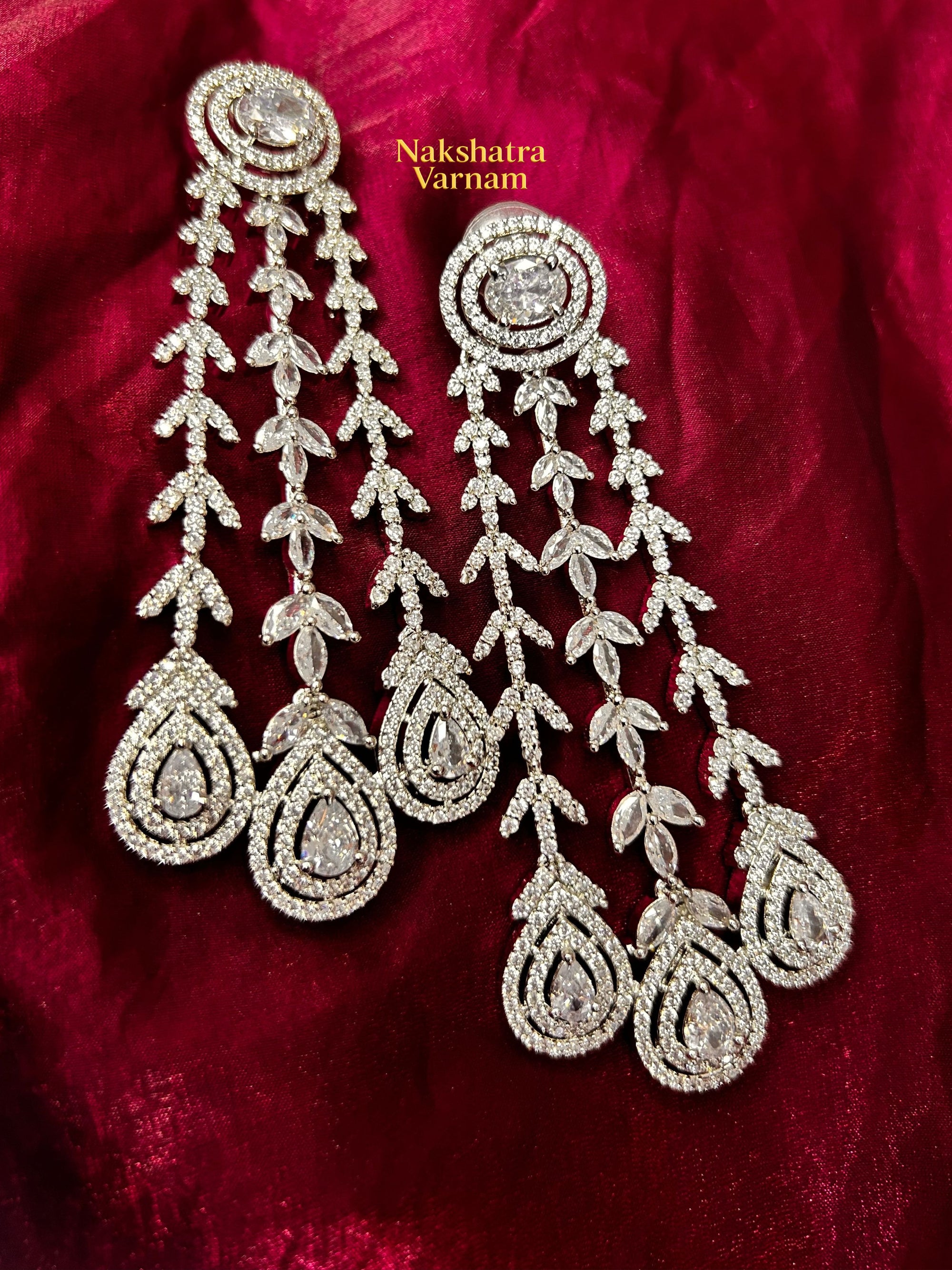 American Diamond Choker Set - White