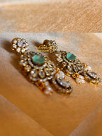American Diamond Mint White Hasli style Kanti Necklace