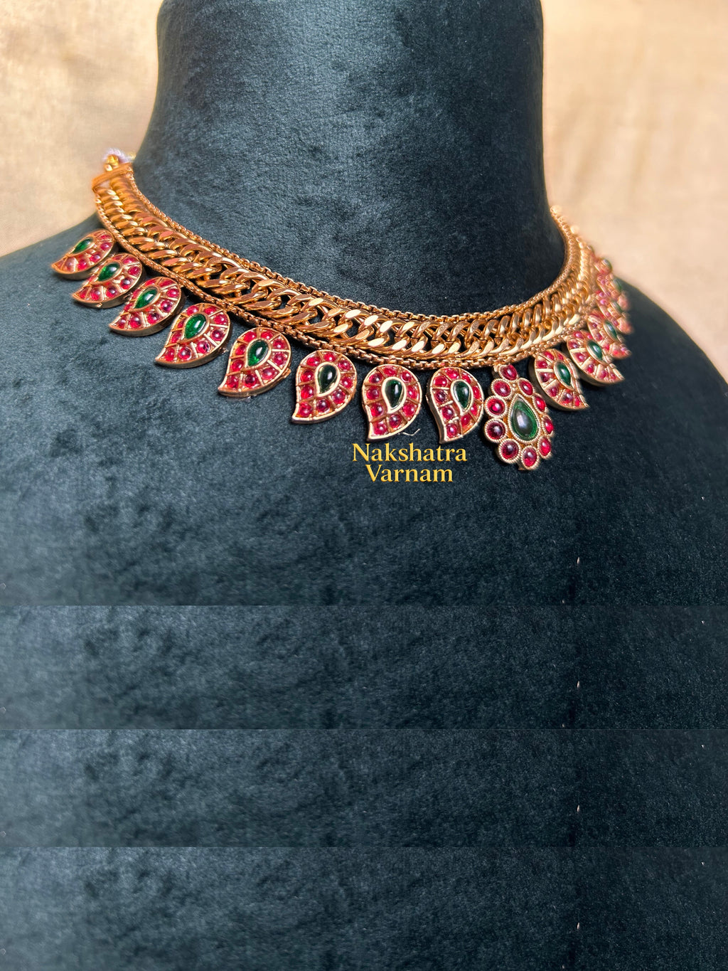 Mango Motif Jilebi style short neckpiece