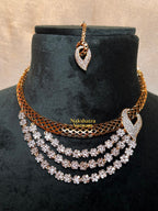 Assymetric AD Neckset with Mangtikka