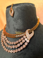 Assymetric AD Neckset with Mangtikka