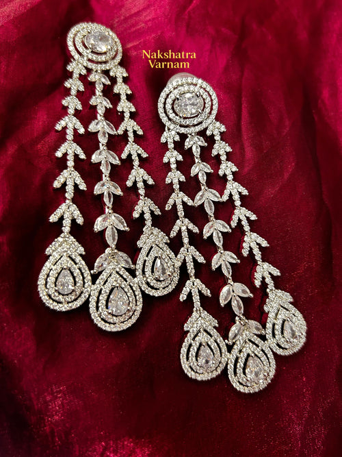 American Diamond Choker Set - White